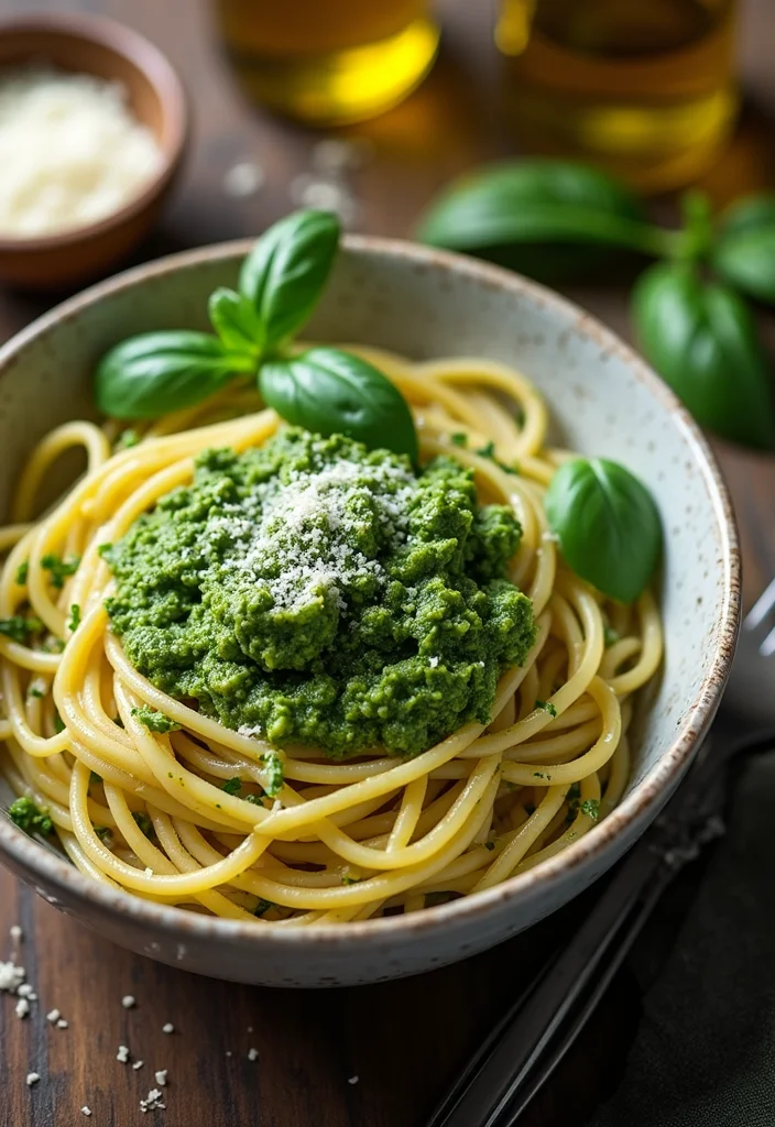 10 Basil Dinner Recipes Fresh and Aromatic - 2. Basil Pesto Pasta