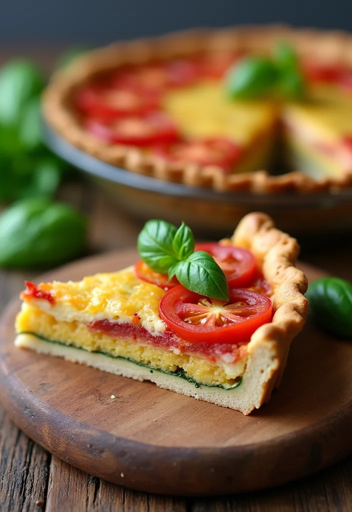 10 Basil Dinner Recipes Fresh and Aromatic - 4. Basil and Tomato Quiche