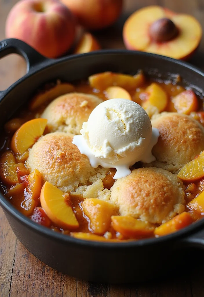 10 Dutch Oven Dessert Recipes for Warm Comfort - 1. Classic Dutch Oven Peach Cobbler