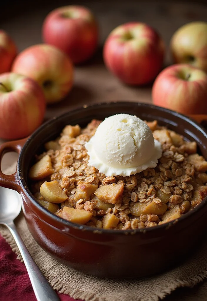 10 Dutch Oven Dessert Recipes for Warm Comfort - 2. Warm Apple Crisp with Oat Topping