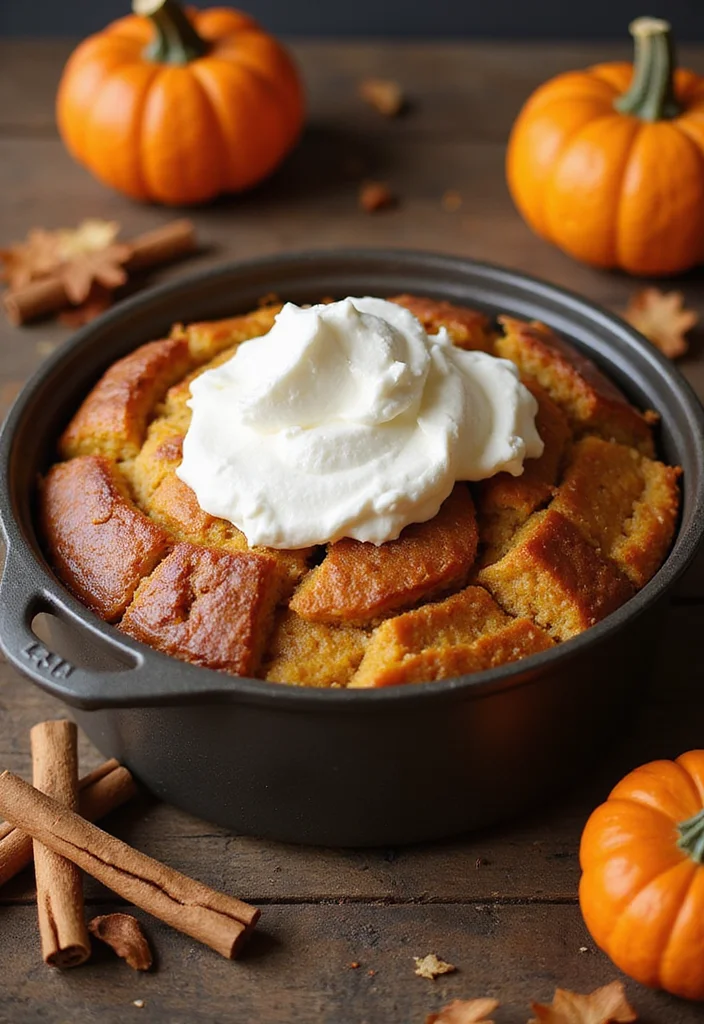 10 Dutch Oven Dessert Recipes for Warm Comfort - 4. Spiced Pumpkin Bread Pudding