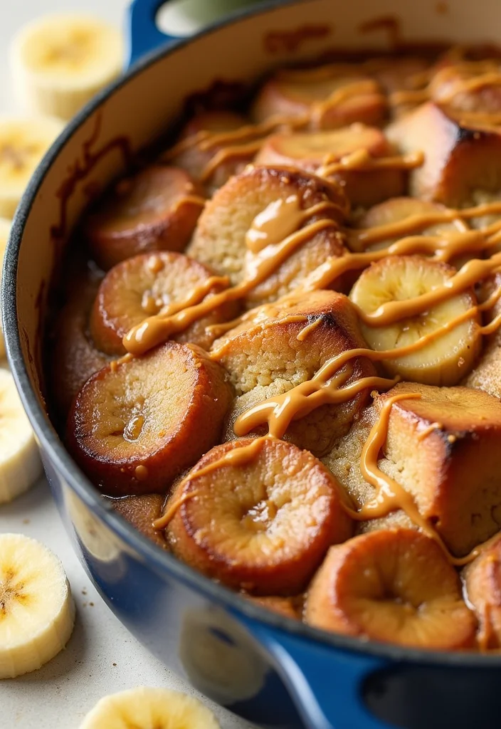 10 Dutch Oven Dessert Recipes for Warm Comfort - 7. Peanut Butter Banana Bread Pudding