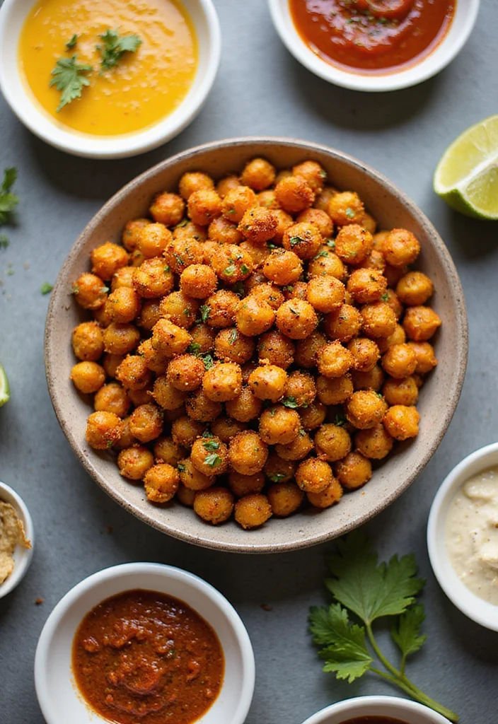 10 Elegant and Simple Gourmet Vegan Starters for Your Dinner Party - 8. Roasted Chickpeas with Spices