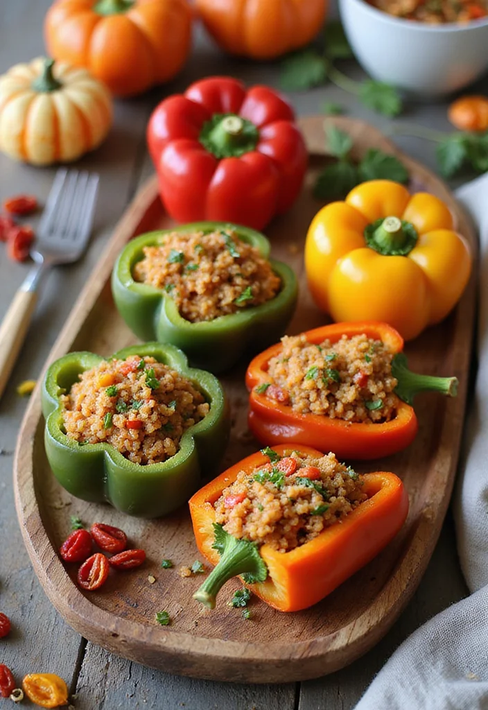 10 Fall Crockpot Dinner Recipes Warm and Easy - 7. Vegetarian Quinoa Stuffed Peppers
