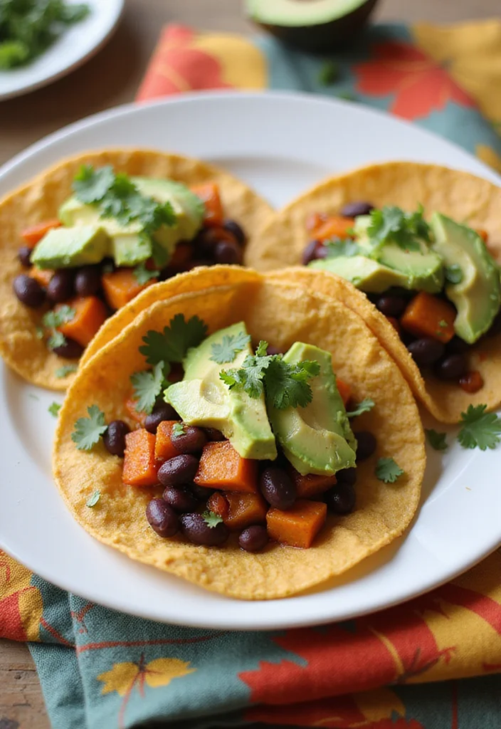 10 Fall Crockpot Dinner Recipes Warm and Easy - 8. Sweet Potato and Black Bean Tacos