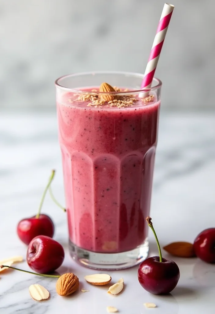 10 Healthy Cherry Recipes: Fresh and Simple - 1. Cherry Almond Smoothie