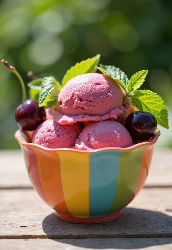 10 Healthy Cherry Recipes: Fresh and Simple - 10. Cherry Frozen Yogurt