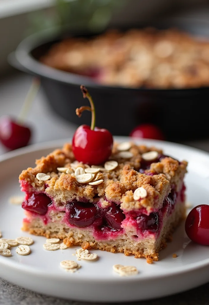 10 Healthy Cherry Recipes: Fresh and Simple - 4. Cherry Oatmeal Bake