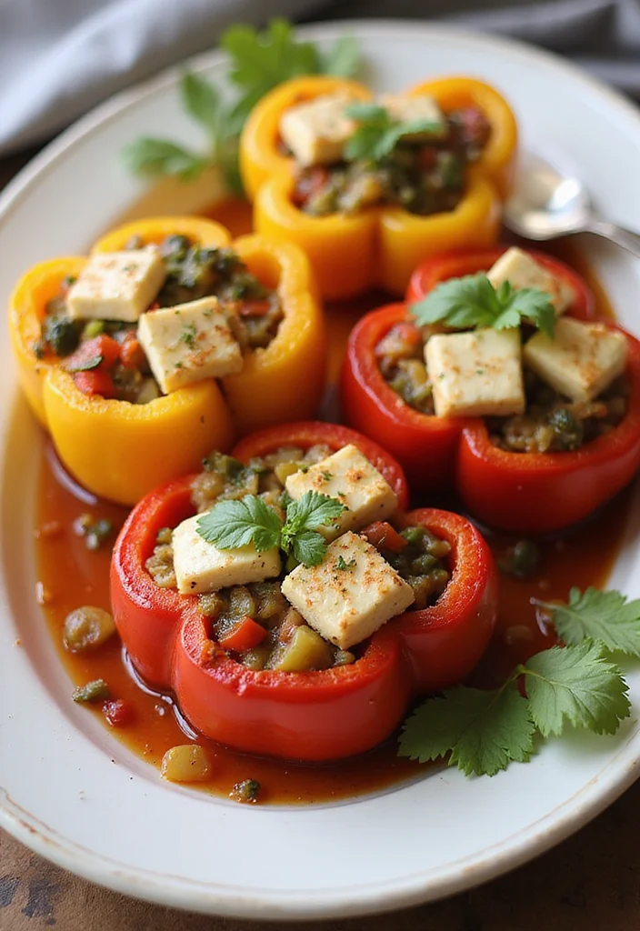 10 Healthy Paneer Recipes for High Protein Meals - 6. Paneer Stuffed Bell Peppers