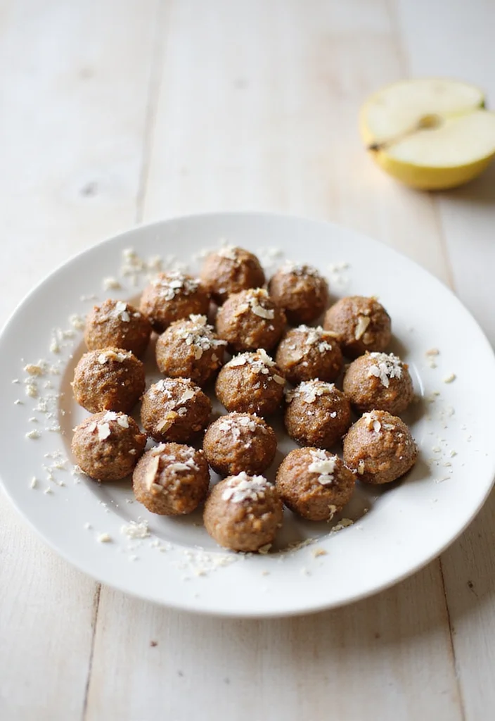 10 Healthy Pear Recipes Light and Flavorful - 7. Pear Coconut Energy Balls