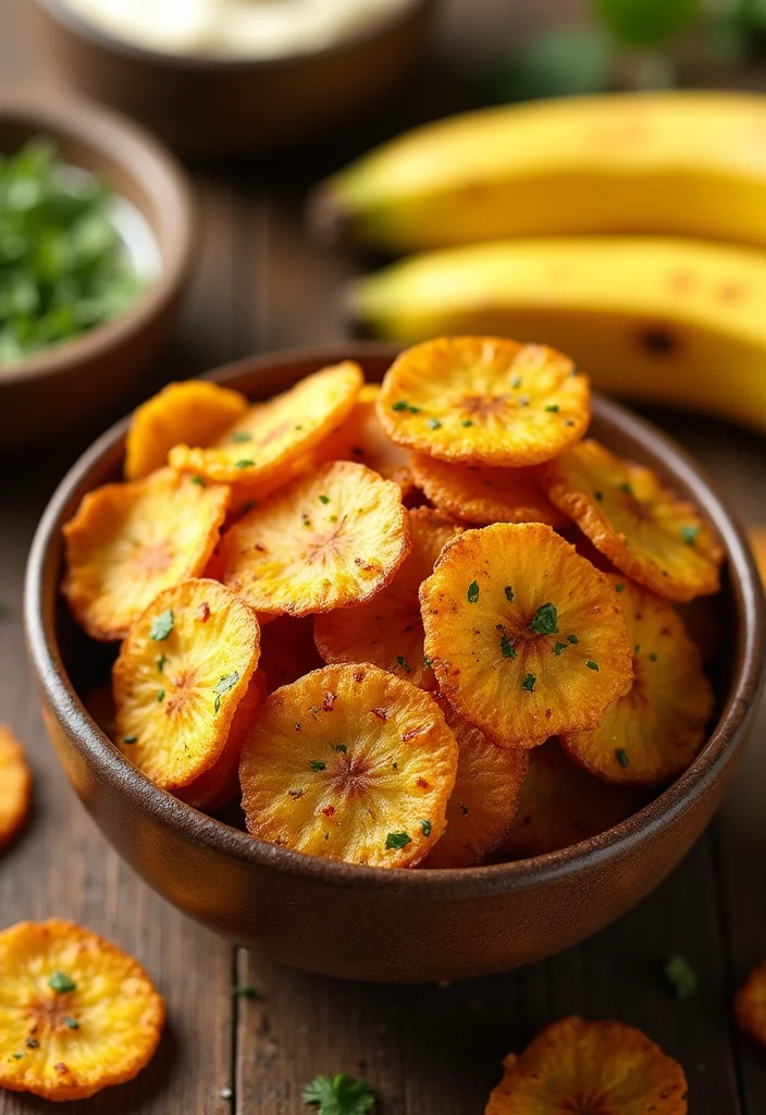 10 Healthy Plantain Recipes for Light Flavorful Eating - 1. Baked Plantain Chips