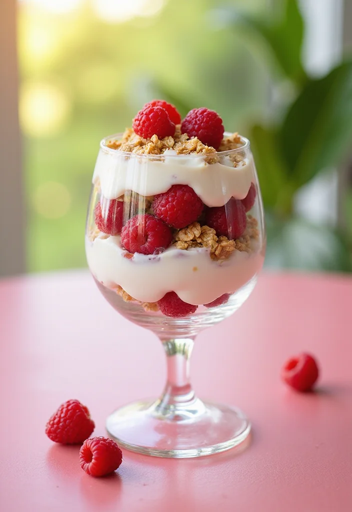 10 Healthy Raspberry Recipes Bright and Nutritious - 8. Raspberry Yogurt Parfait