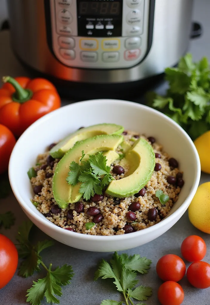 10 Healthy Rice Cooker Recipes Easy and Hands Off - 1. Savory Quinoa and Black Bean Bowl