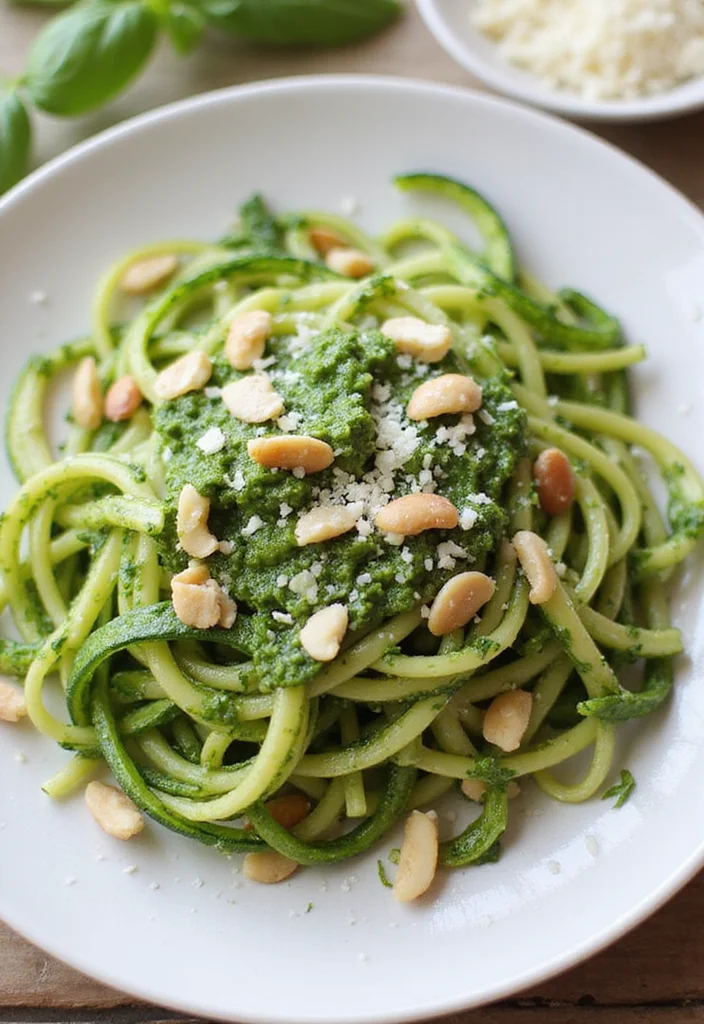 10 Heart Healthy Keto Recipes for Clean Low Carb Eating - 2. Zucchini Noodles with Pesto