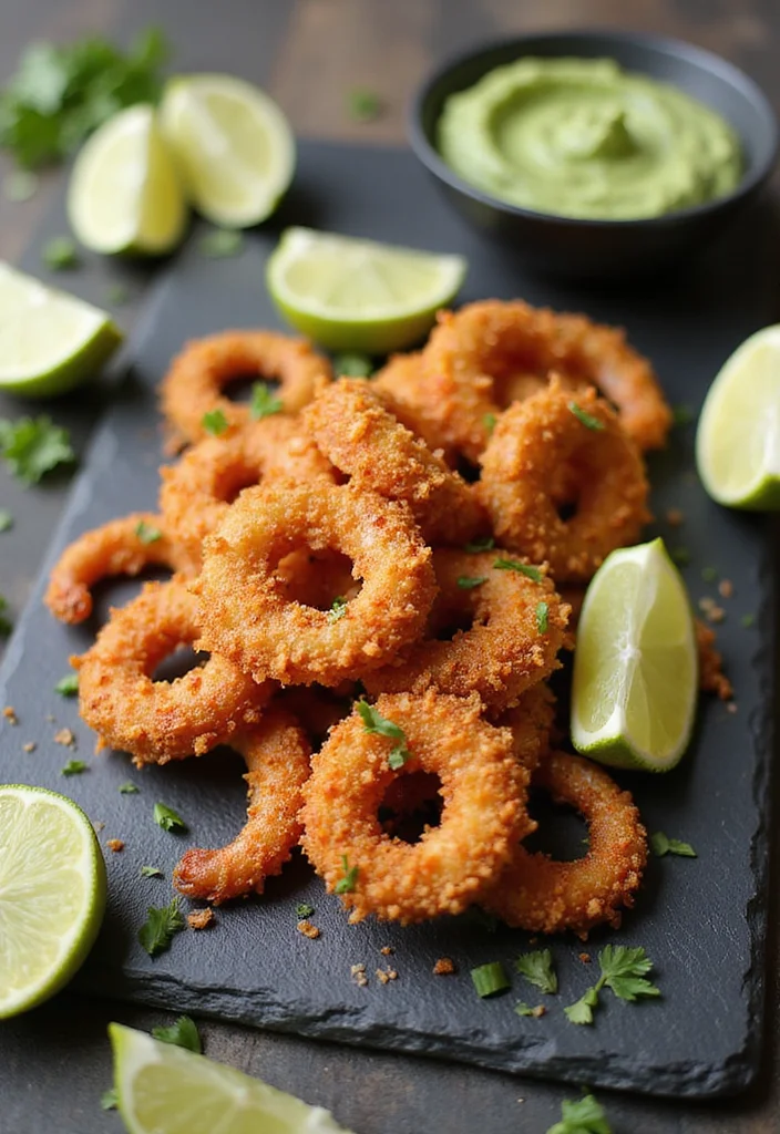 10 Keto Calamari Recipes Light and Crispy - 2. Spicy Coconut-Crusted Calamari