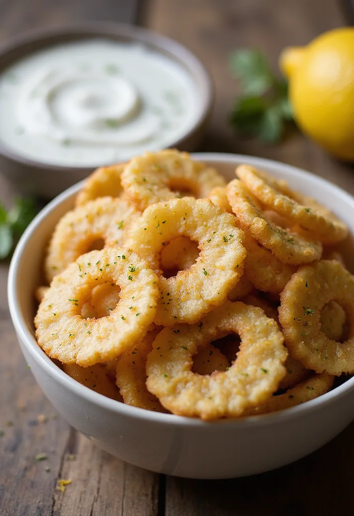 10 Keto Calamari Recipes Light and Crispy - 4. Lemon Pepper Calamari Chips