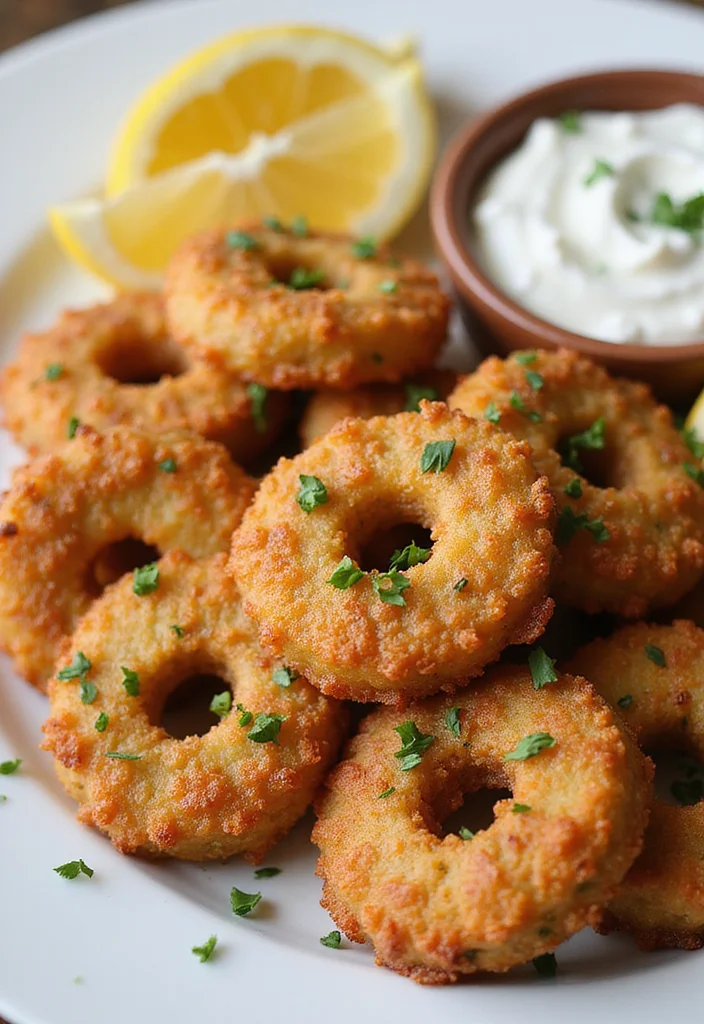 10 Keto Calamari Recipes Light and Crispy - 5. Mediterranean Herb Calamari Fritters