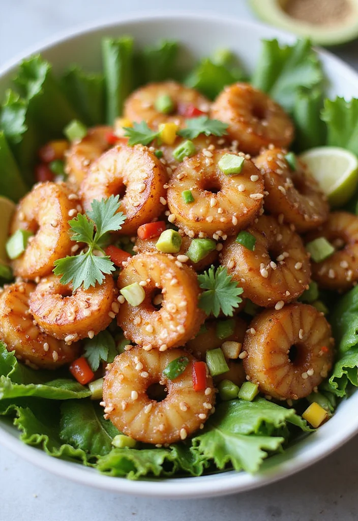 10 Keto Calamari Recipes Light and Crispy - 8. Asian Sesame Calamari Salad