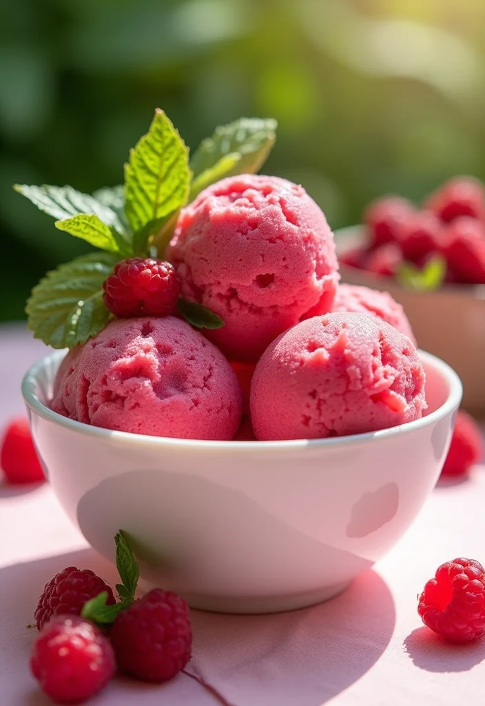 10 Keto Raspberry Recipes: Bright Low Carb Treats - 4. Keto Raspberry Sorbet