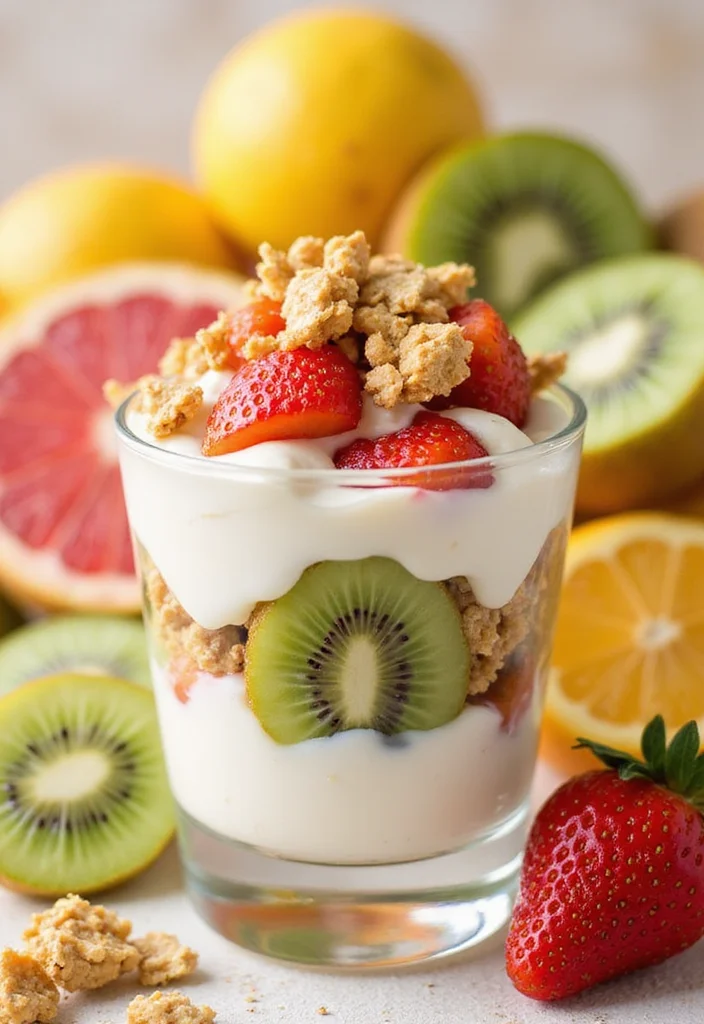 10 Kiwi Dessert Recipes Fresh and Bright - 1. Kiwi Strawberry Parfait