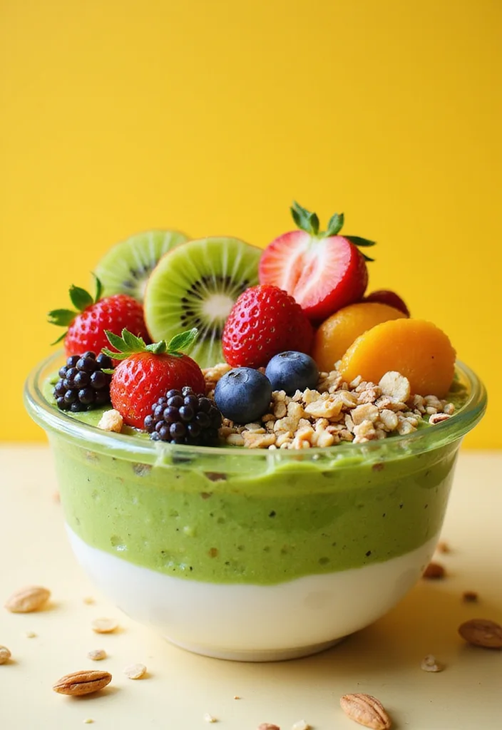 10 Kiwi Dessert Recipes Fresh and Bright - 10. Kiwi Smoothie Bowl