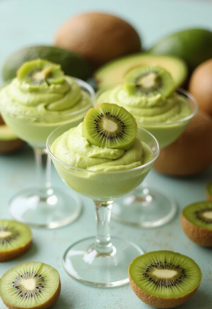 10 Kiwi Dessert Recipes Fresh and Bright - 5. Kiwi Avocado Mousse