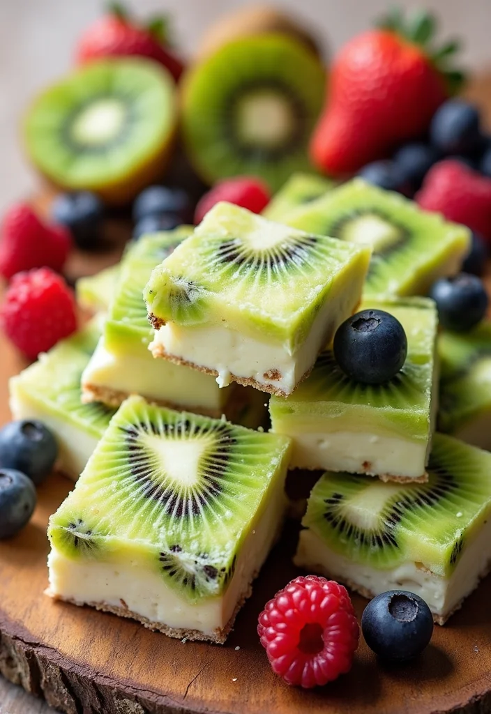 10 Kiwi Dessert Recipes Fresh and Bright - 7. Kiwi Yogurt Bark