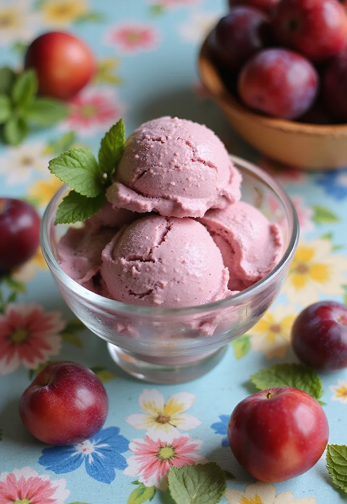 10 Plum Dessert Recipes for Sweet Seasonal Baking - 10. Plum Ice Cream