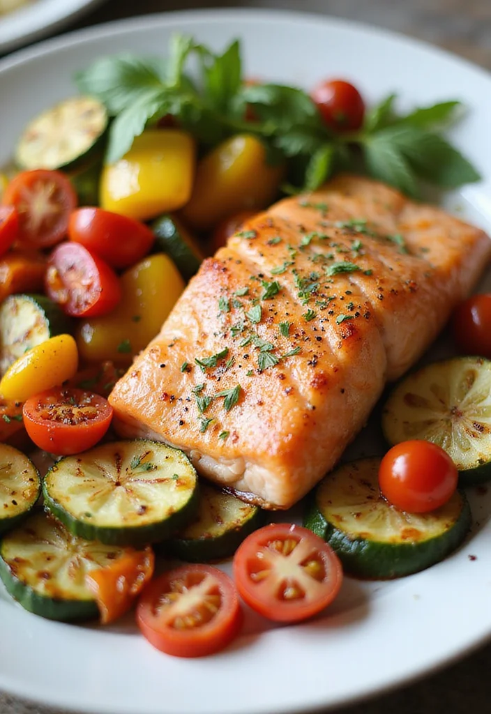 10 Prediabetic Dinner Recipes: Balanced and Satisfying - 2. Baked Mediterranean Salmon with Veggies