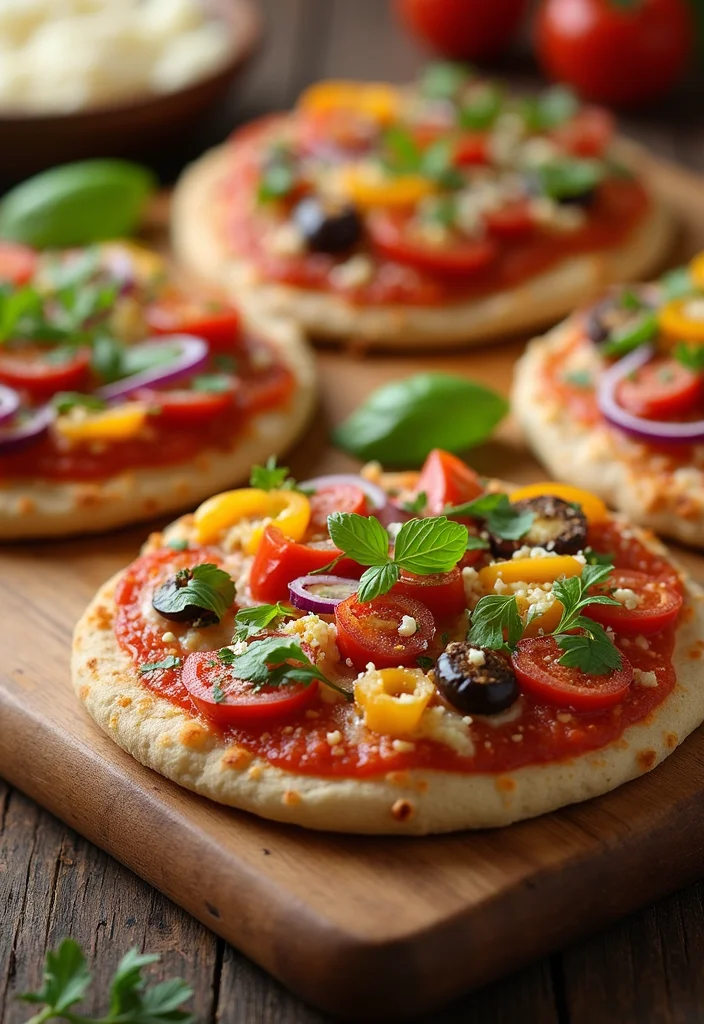 10 Prediabetic Dinner Recipes: Balanced and Satisfying - 3. Whole Wheat Pita Pizzas with Veggie Toppings