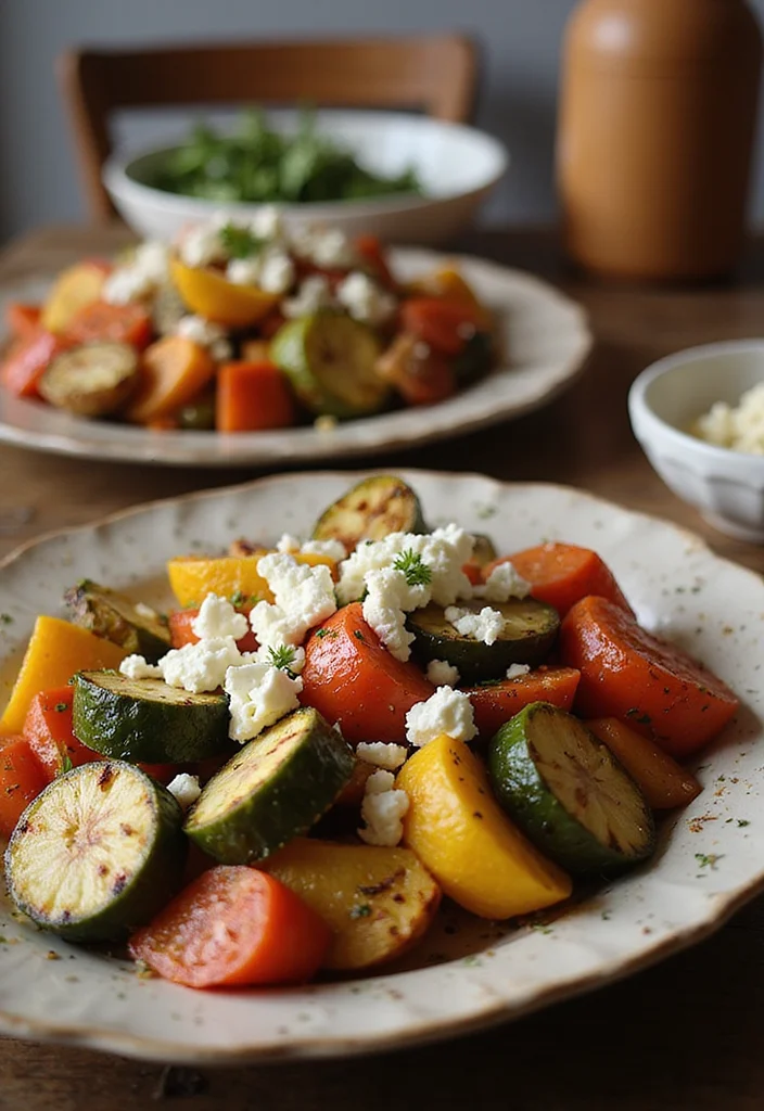 10 Prediabetic Dinner Recipes: Balanced and Satisfying - 9. Roasted Vegetable and Feta Salad