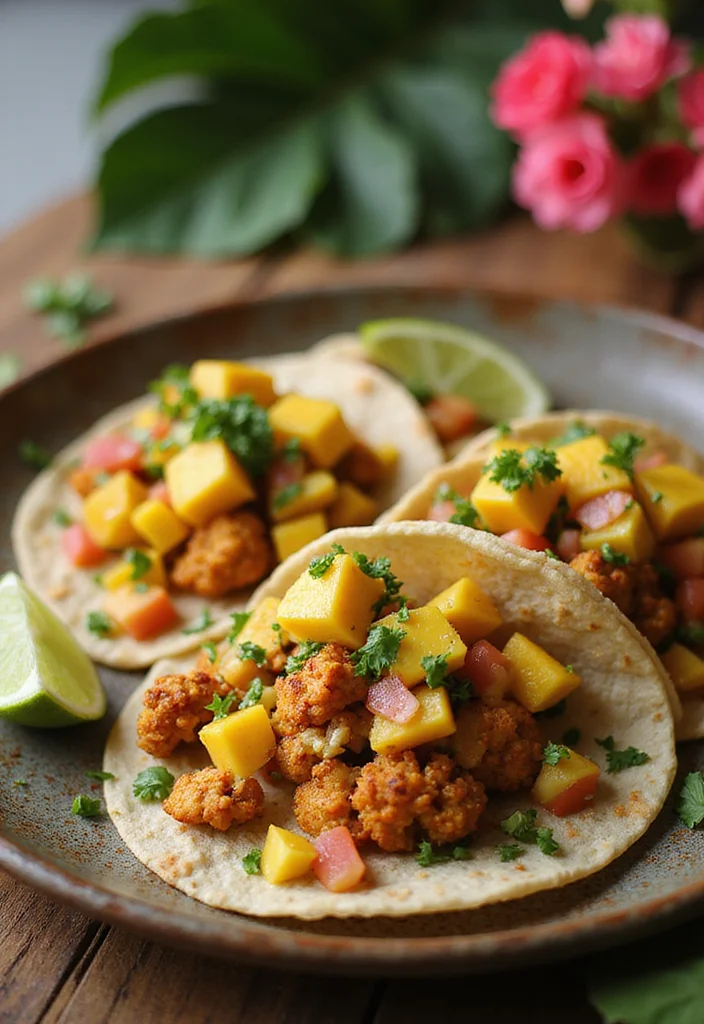 10 Tropical Dinner Recipes Bright and Flavorful - 7. Tropical Cauliflower Tacos