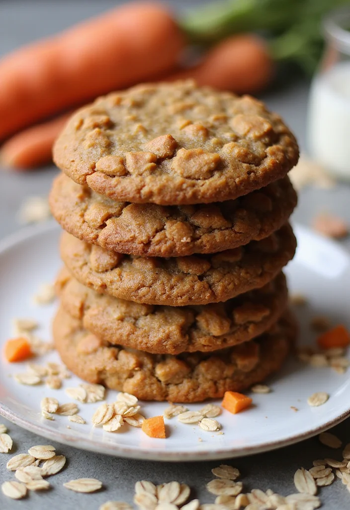 10 Vegan Carrot Recipes Fresh and Easy - 6. Spiced Carrot Oatmeal Cookies