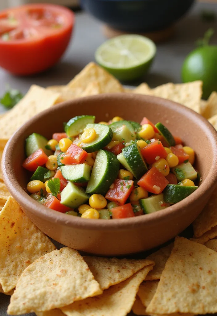 10 Vegan Cucumber Recipes Light and Refreshing - 6. Cucumber, Tomato, and Corn Salsa