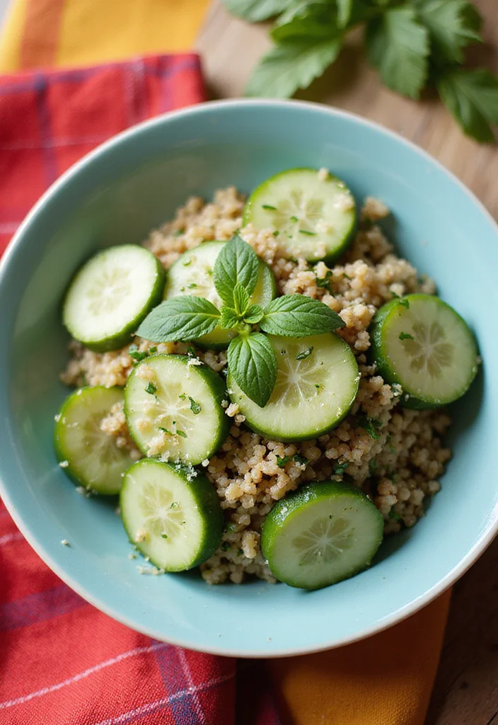 10 Vegan Cucumber Recipes Light and Refreshing - 9. Cucumber and Quinoa Salad