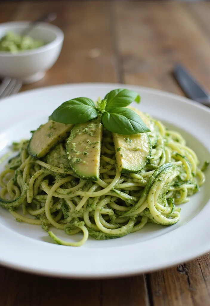10 Vegan Low FODMAP Recipes for Gentle Eating - 3. Zucchini Noodles with Avocado Pesto