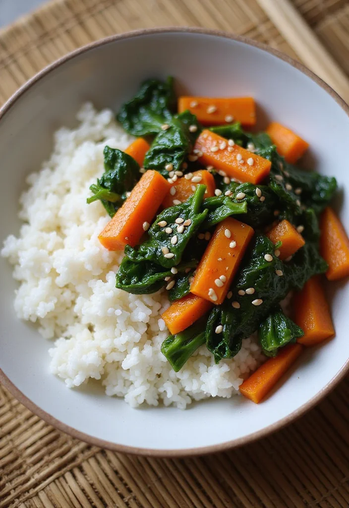 10 Vegan Low FODMAP Recipes for Gentle Eating - 5. Coconut Rice with Spinach and Carrots