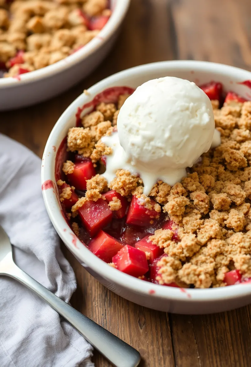 10 Vegan Rhubarb Recipes Bright and Seasonal - 7. Rhubarb Crumble