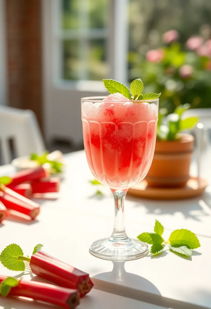 10 Vegan Rhubarb Recipes Bright and Seasonal - 9. Rhubarb Granita