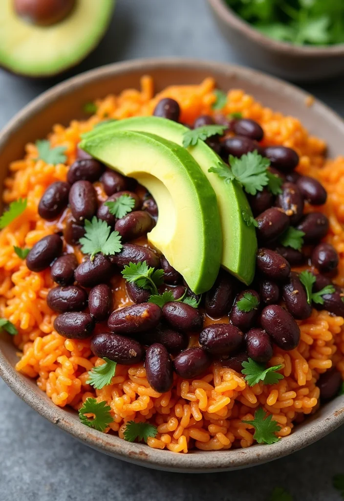 10 Vegan Rice Cooker Recipes: Hands Off and Simple - 3. Spicy Mexican Black Beans and Rice