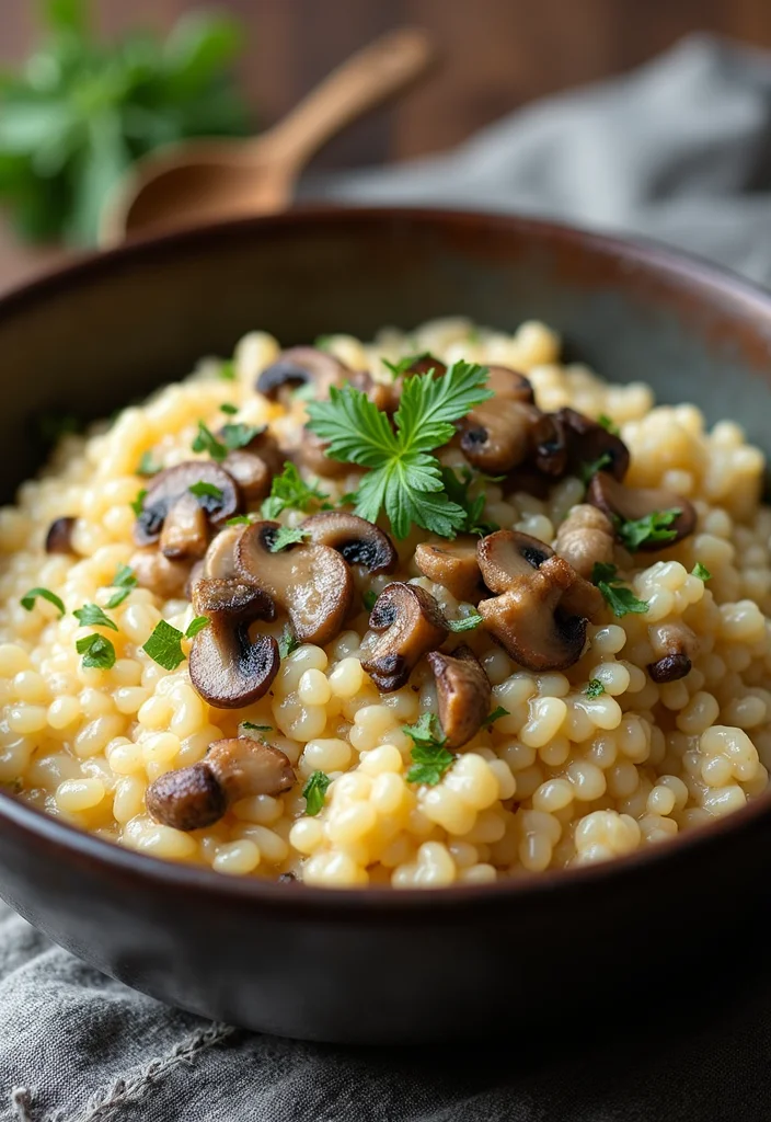 10 Vegan Rice Cooker Recipes: Hands Off and Simple - 4. Creamy Mushroom Risotto