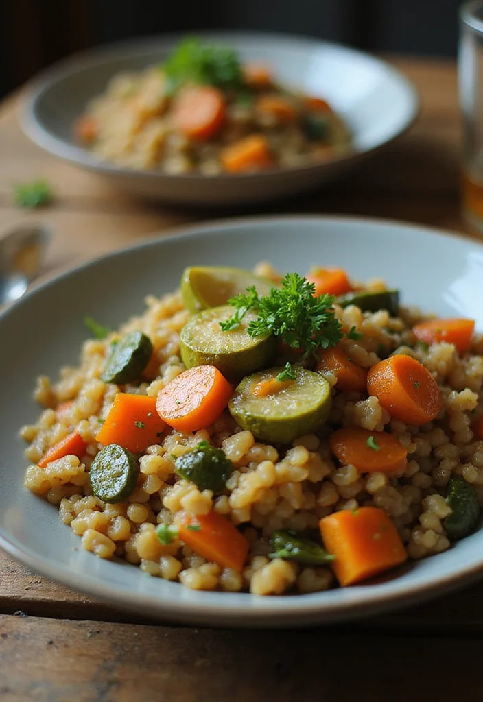 10 Vegan Rice Cooker Recipes: Hands Off and Simple - 9. Vegetable Barley Risotto
