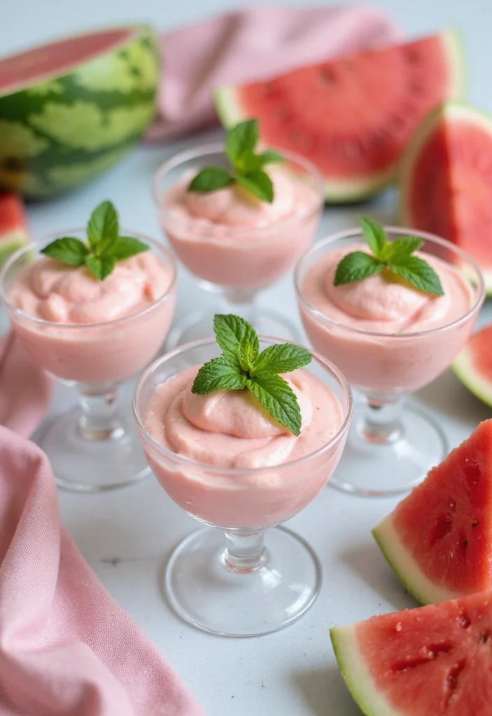 10 Watermelon Dessert Recipes Light and Refreshing - 4. Watermelon Mousse