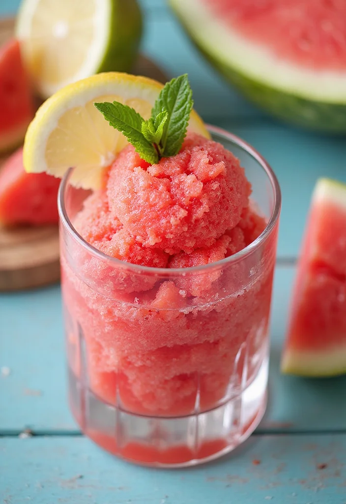 10 Watermelon Dessert Recipes Light and Refreshing - 9. Watermelon Granita