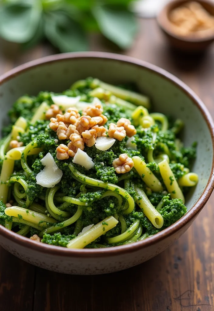 12 Healthy Kale Recipes for Everyday Meals - 3. Kale Pesto Pasta