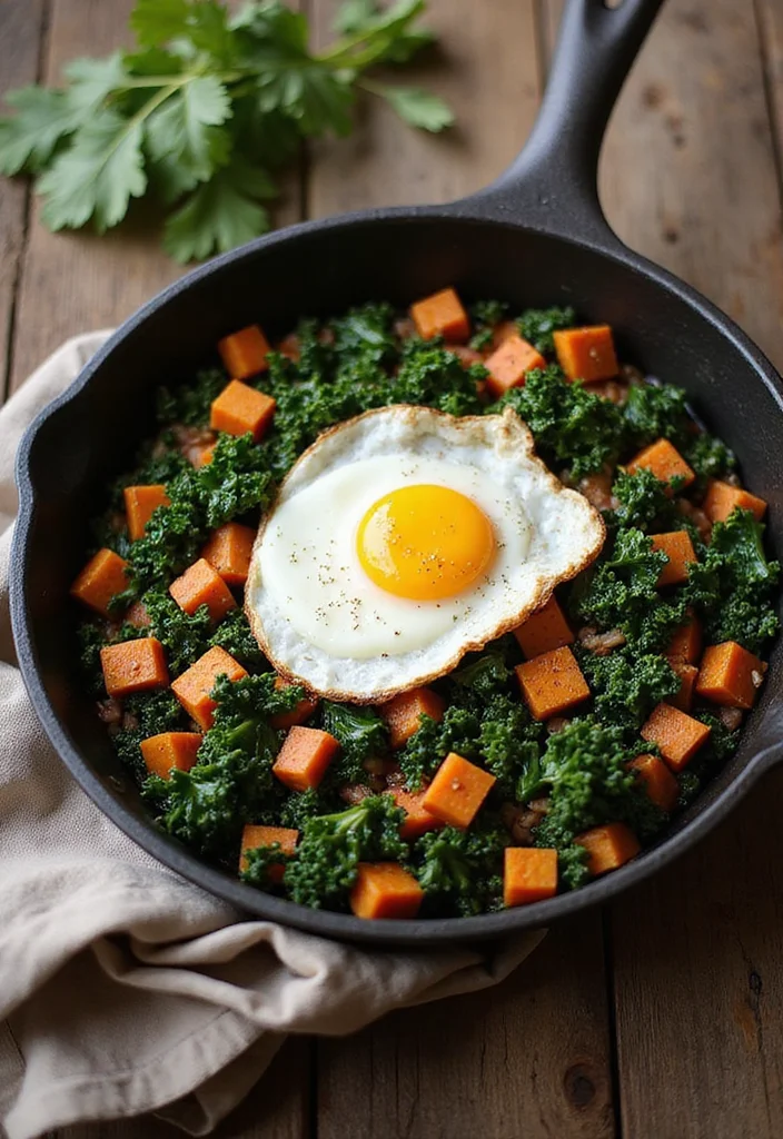 12 Healthy Kale Recipes for Everyday Meals - 9. Kale and Sweet Potato Hash