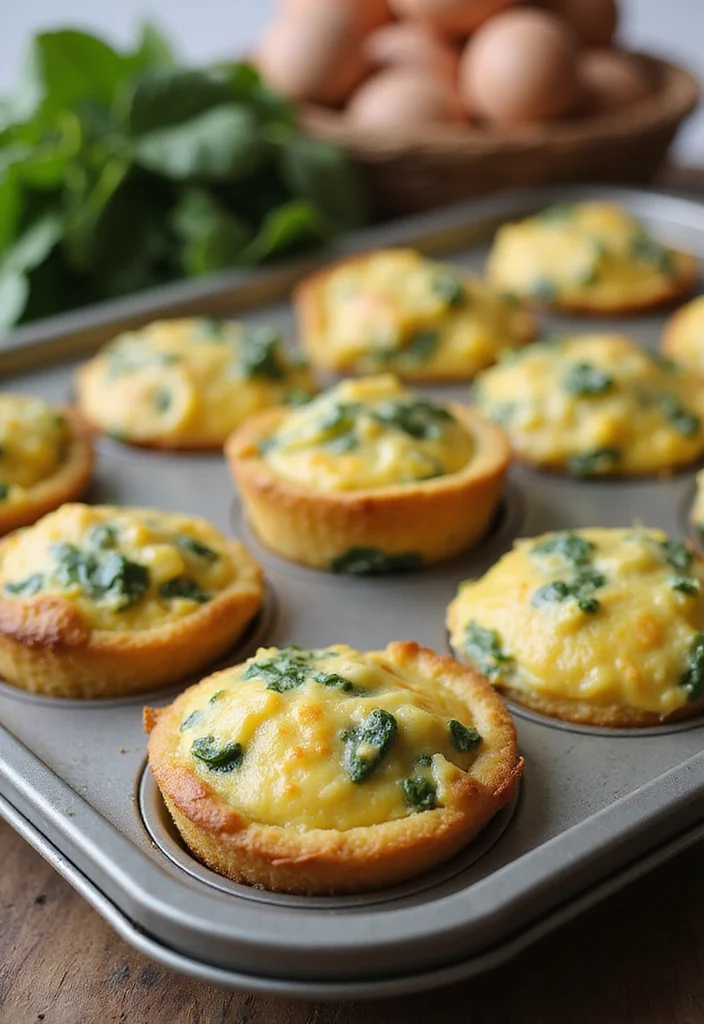 12 Keto Clean Eating Recipes Simple and Fresh - 5. Egg Muffins with Spinach and Cheese