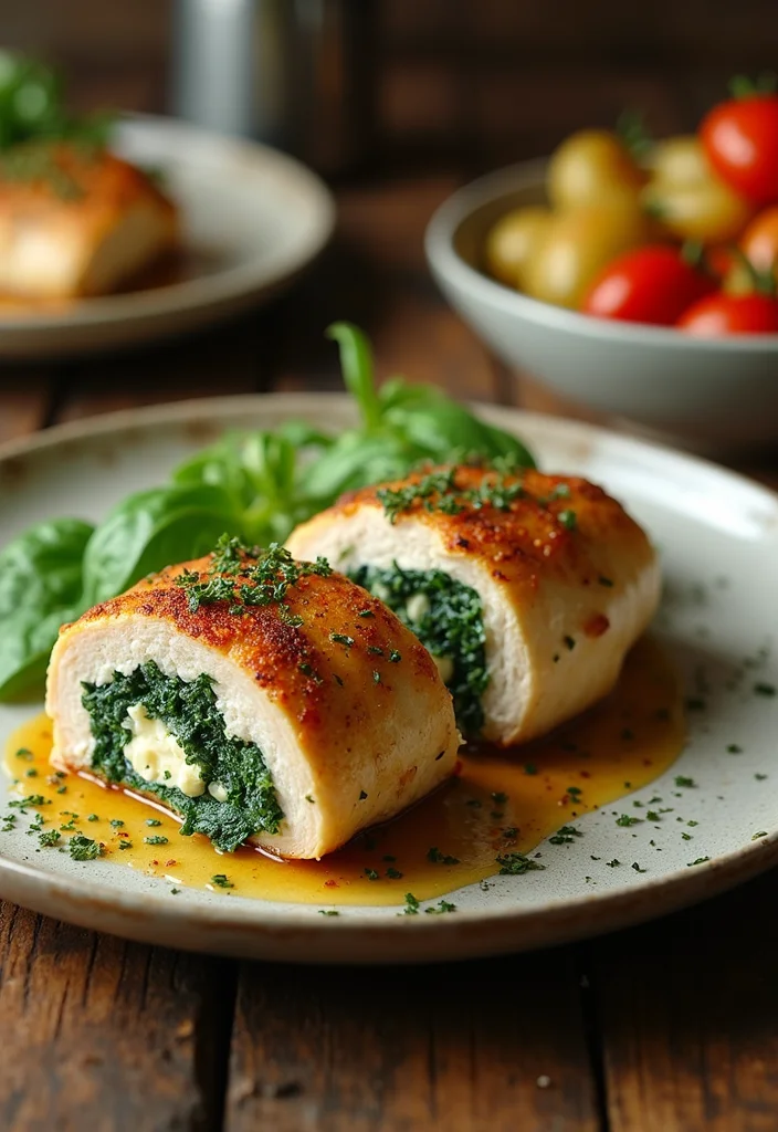 12 Keto Clean Eating Recipes Simple and Fresh - 7. Spinach and Feta Stuffed Chicken