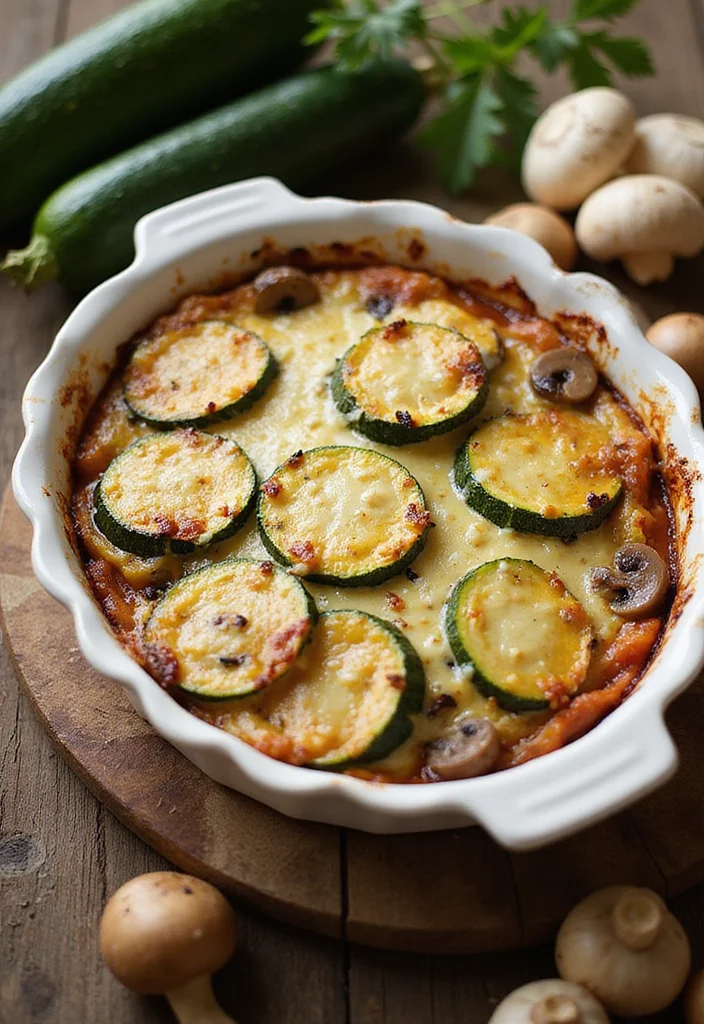 12 Keto Dinner Casserole Recipes Easy and Comforting - 2. Zucchini and Mushroom Casserole