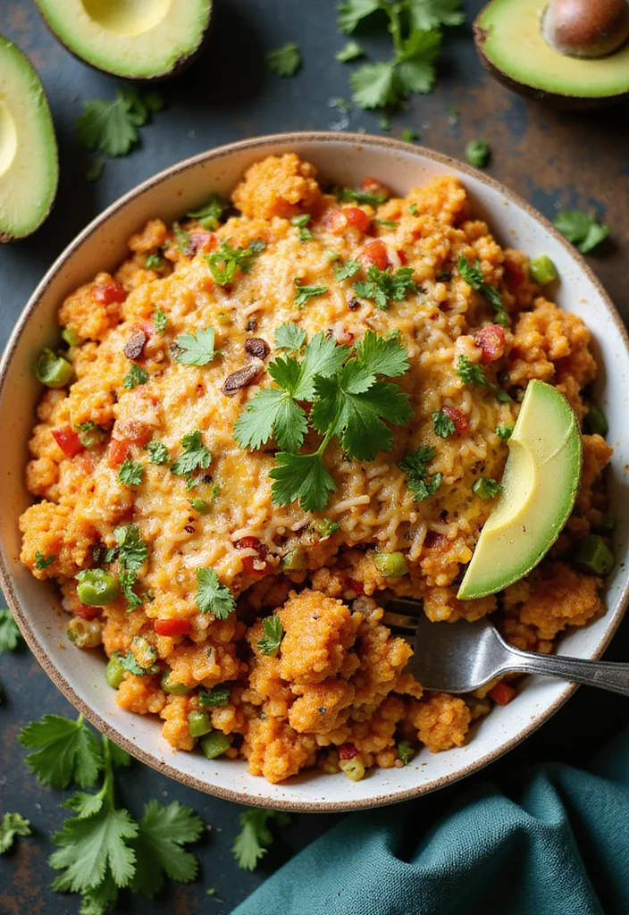 12 Keto Dinner Casserole Recipes Easy and Comforting - 5. Mexican Cauliflower Rice Casserole